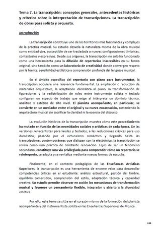 Temario Completo Repertorio Piano Instrumentos