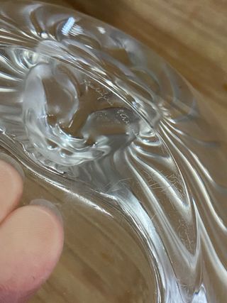 Lalique posacenere e accendino testa di leone