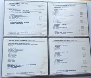 4 CD Classici: Ravel, Debussy, Bach