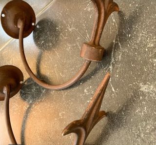 Par soportes pared forja marrón