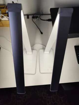 2x Lámpara de escritorio LED blanca