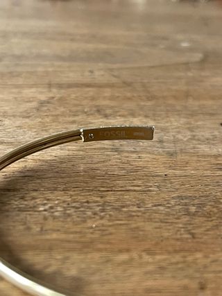 Bracciale Fossil dorato con strass