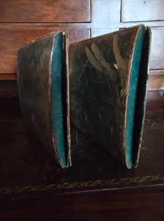 Coppia fermalibri vintage primi '900