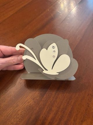 Portasalviette metallo farfalla