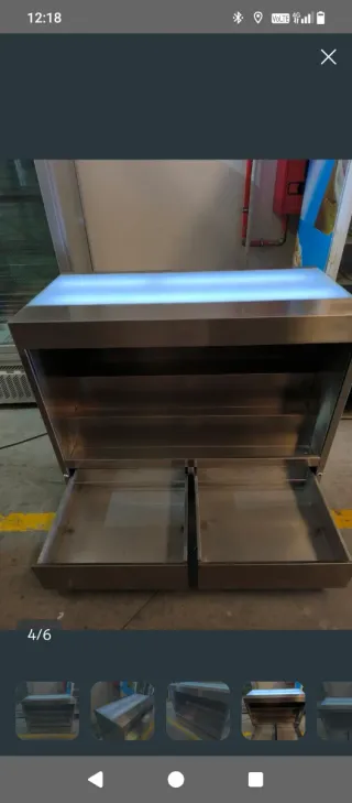 Mostrador de acero inoxidable