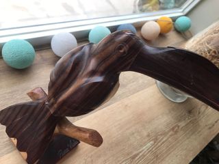 Figura Tucán Madera Tallada Costa Rica