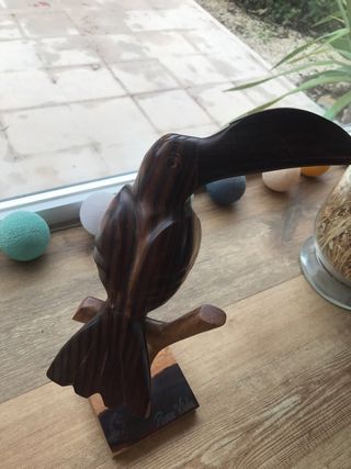 Figura Tucán Madera Tallada Costa Rica