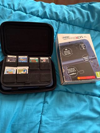 Nintendo New 3DS XL Azul + Funda y Juegos