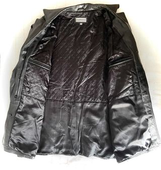 Chaqueta de cuero hombre negra