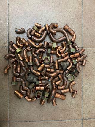 Lote accesorios cobre 12 mm