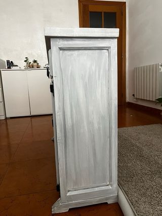 Mueble recibidor madera y metal