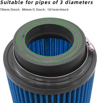 Filtro Universal de Aire para Coche - 76 mm, 89 mm