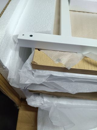 SONGMICS Armario de Almacenamiento, Aparador de Metal, Doble Puerta Magnética, Estante Ajustable, Marco de Acero, 40 x 80 x 76 cm, Beige Natural y Blanco LSC102W57