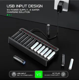 Cargador 12 Pilas AA/AAA Ni-MH