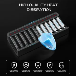 Cargador 12 Pilas AA/AAA Ni-MH