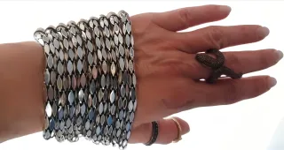 Bracciale, cascata di gocce, misura regolabile.