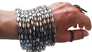 Bracciale, cascata di gocce, misura regolabile.