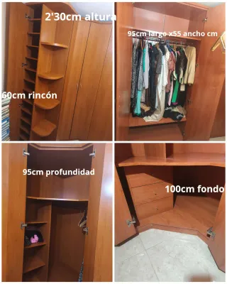 Armario de madera marrón