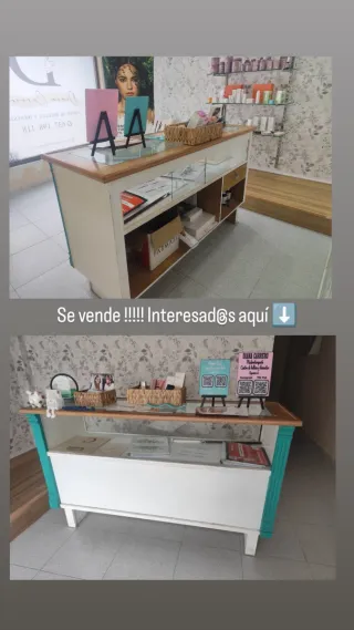 Mostrador precioso centro belleza