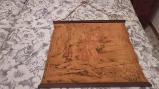 Conjunto de 5 Tapices Pirograbados