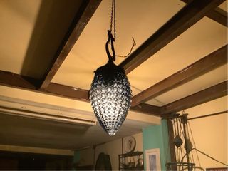 Lámpara colgante vintage azul