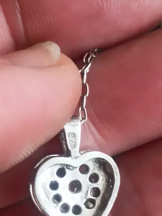 Collar Corazón Plata Ley Circonitas