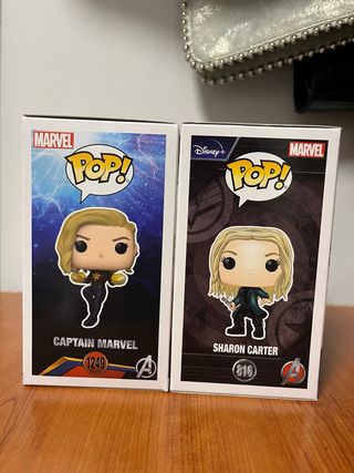Funko Pop Captain Marvel y Sharon Carter