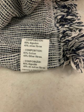 Manta de sofá con flecos