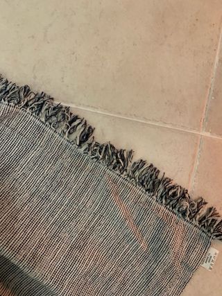 Manta de sofá con flecos