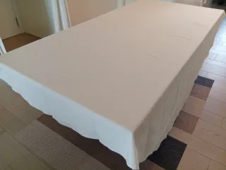 Mantel redondo grande blanco