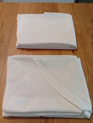 Mantel redondo grande blanco