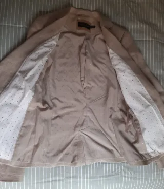 Chaqueta Massimo Dutti Lino Beige