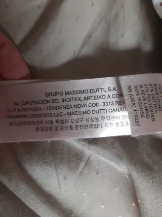 Chaqueta Massimo Dutti Lino Beige