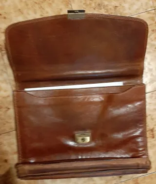 Borsa 24 ore in pelle marrone