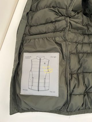 Chaleco acolchado verde oliva