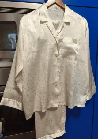 Pijama de raso estampado HECHO A MANO