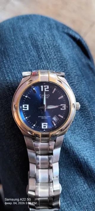 Reloj Casio Edifice Azul y Plateado