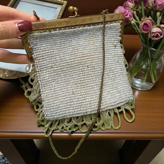 Borsetta antica da ballo anni 20 Liberty perline