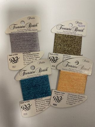 Lote 3….Hilos metalizados Rainbow Gallery.(Pb)