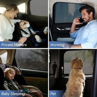 2Pcs Parasol de Coche para Ventana Lateral Trasera