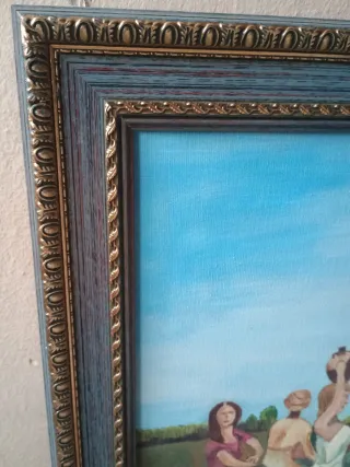 Lienzo Pintura Acrílica Escena Rural