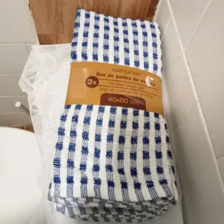 Set 3 paños cocina algodón 40x60 cm