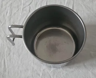 Tazza in acciaio inox con manico