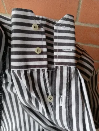 Camicia Zara Basic donna righe bianche e nere