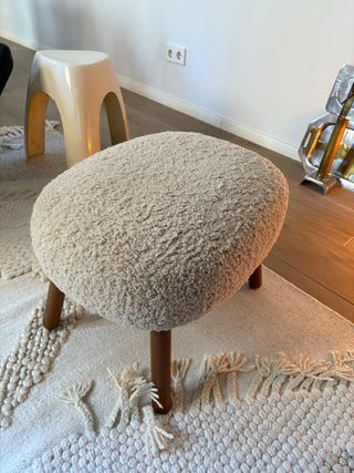 Reposapiés Zara Home beige/marrón