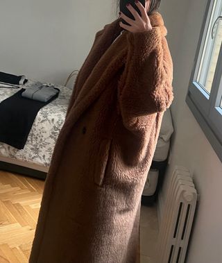 Abrigo Teddy Marrón Max Mara Talla Única
