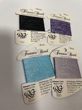 Lote 4…Hilos metalizados Rainbow Gallery.(Pb)