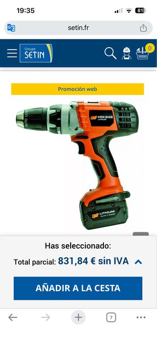 Taladro Spit LITHIUM 14,4V + 2 Baterías y maletín