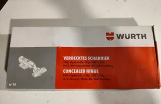 Caja de 10 bisagras Wurth con amortiguador