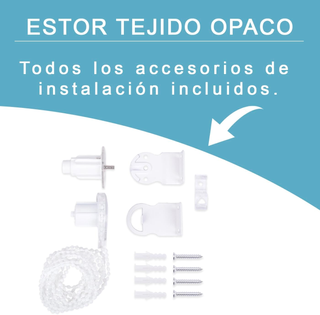 Estor Opaco Enrollable Blackout Gris 90x180cm